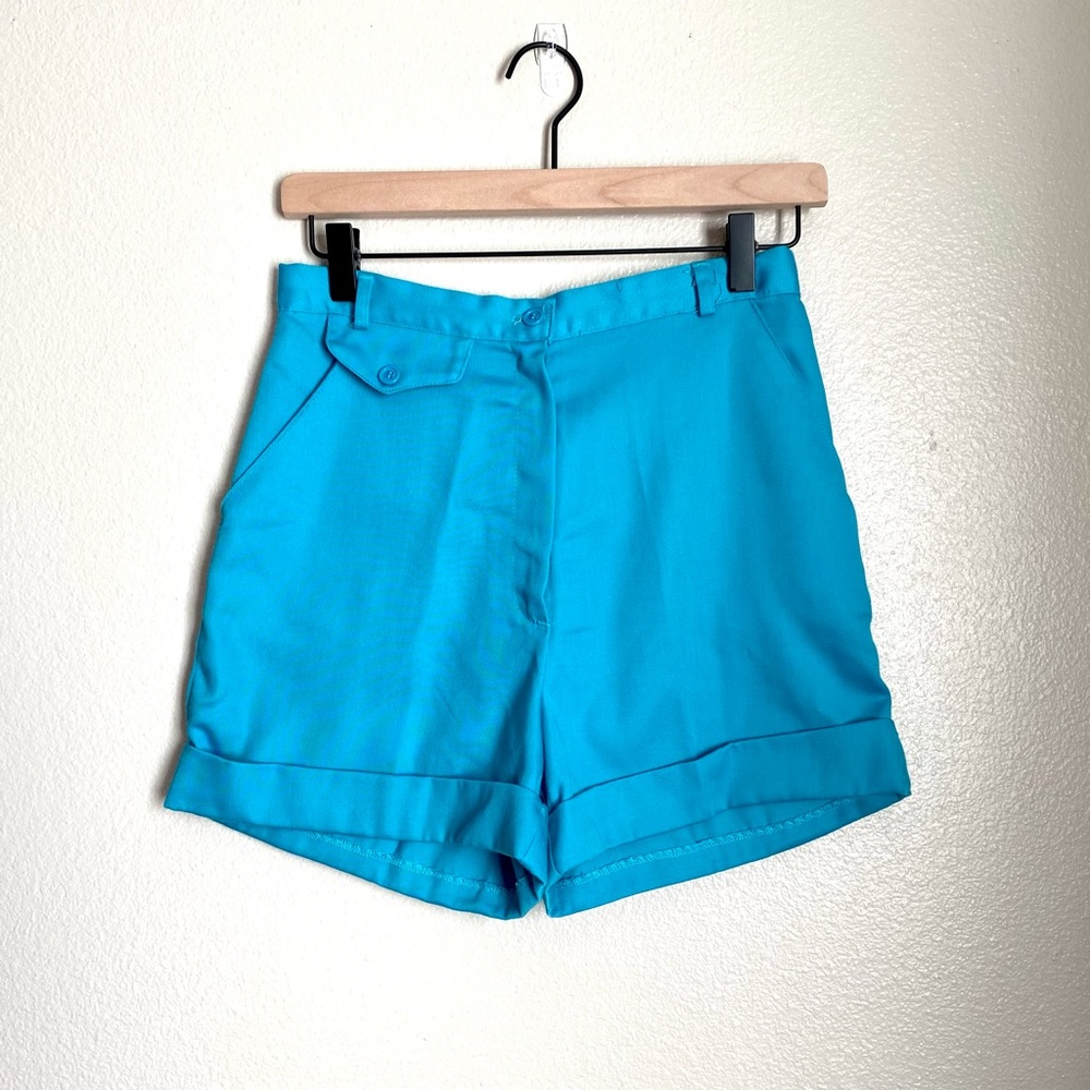 Vintage 70s High Waisted Blue Shorts